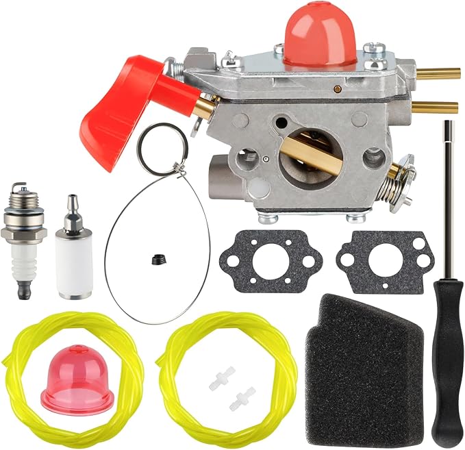 BVM200FE Carburetor Kit for Poulan 545081857 Carb Craftsman Leaf Blower 358794770 358794780 358794765 Replace ZAMA C1U-W43 C1U-W43C C1U-W43B with Air Filter