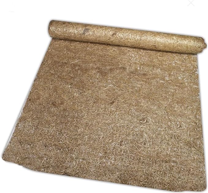 Farm Plastic Supply 100% Biodegradable Erosion Control Blanket - Straw/Coconut Straw Garden and Landscape Cover, Straw Blanket, Erosion Control (4' x 112.5')