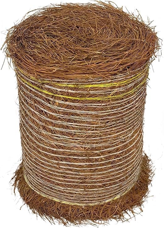 Longleaf Pine Straw Roll for Landscaping - Non-Colored - Covers Up to 125 Square Feet