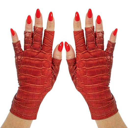 ManiGlovz - The ORIGINAL UPF 50+ UV Light Protective Nail Gloves | Gel Manicure and Anti UV Fingerless Gloves for Women | Can be Used as Sun Protection Gloves for Driving | Animal Instinct