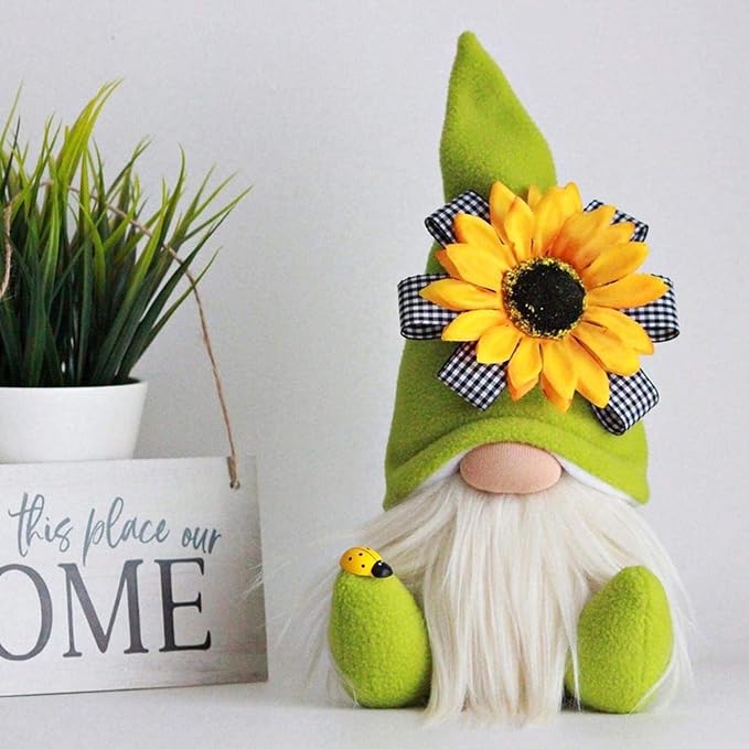 Sunflower Garden Gnome, Bumble Bee Gnomes Plush Decor,World Bee Day Fall Decor,Fall Holiday Bee Decorations Ornaments for The Home