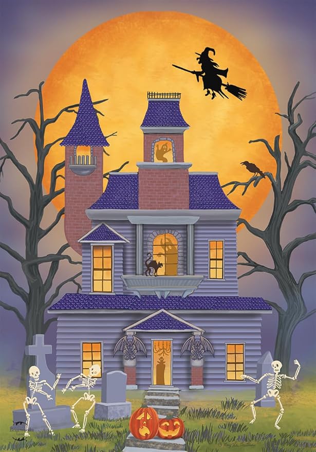 Briarwood Lane Haunted House Party Halloween Garden Flag