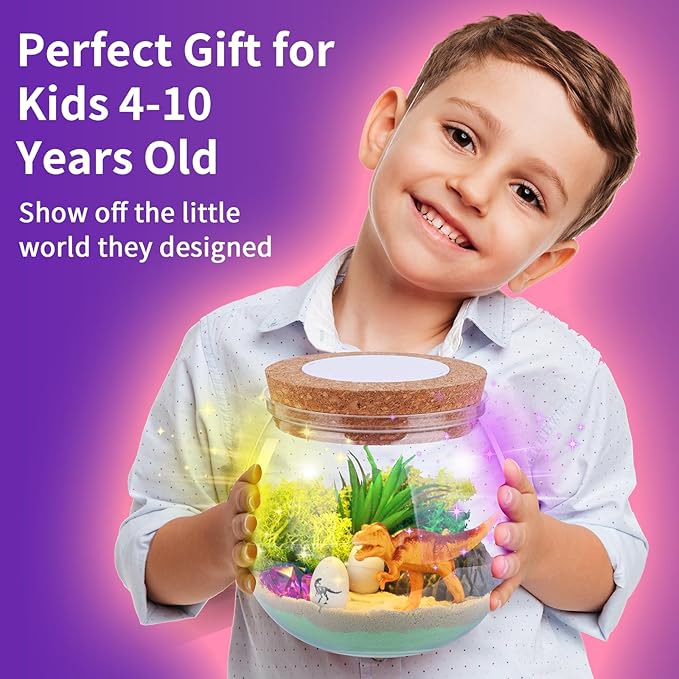 Envyvip Dinosaur Gifts for Boys 4-12 Years Old, Dinosaur Crafts Kit for Kids, Light Up Decoration with Remote - Arts and Crafts for Kids, Birthday Gifts Toys for Boys Age 4 5 6 7 8 9 10 11 12