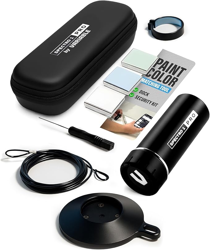 Spectro 1 Pro Mobile Spectrophotometer with Dock & Security Kit, Paint Color Matching Tool and Color Reader, Portable Colorimeter Spectrometer Color Sensor & Paint Scanner Device for Prints & Coatings