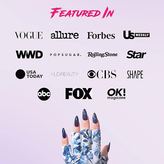 ManiGlovz - The Original UPF 50+ UV Light Protective Nail Gloves | Gel Manicure Gloves and Anti UV Fingerless Gloves for Women | Can be Used as Sun Protection Gloves for Driving | Lipstick and Lashes