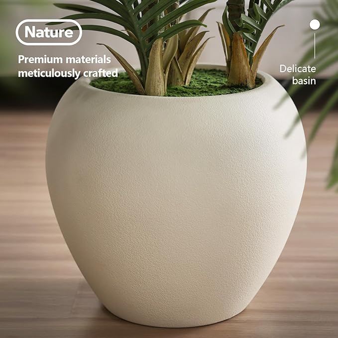 Verinatural Artificial Palm Tree Plant - 8FT Tall Fake Tree with Realistic Look & UV Protection - Large Indoor Outdoor Faux Floor Plant for Home Office Decor