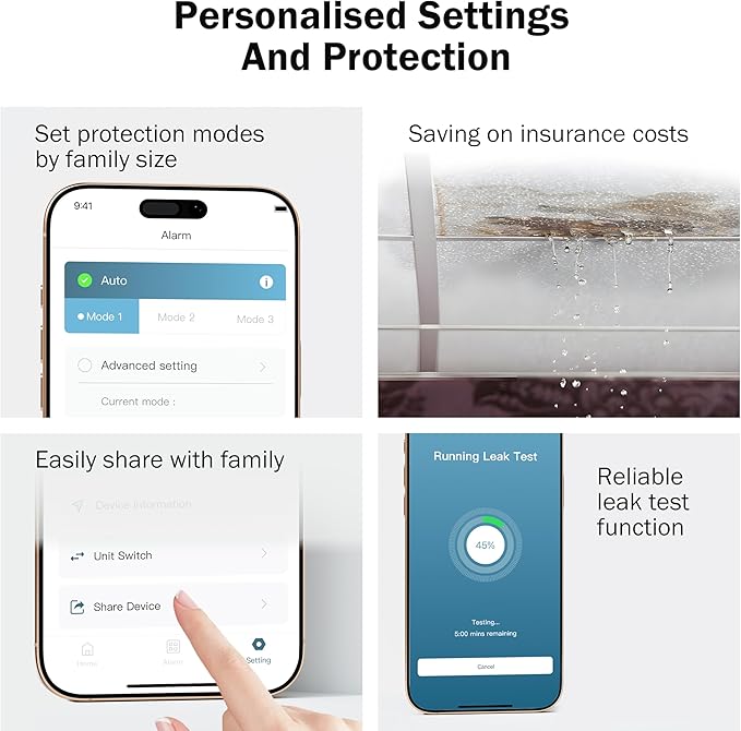 Frizzlife LP365-P Smart Water Monitor and Automatic Shutoff - 0.01 GPM Ultrasonic Micro Leak Detection, Wi-Fi / APP Control, Pressure+Flow Monitoring, 24/7 Water Usage Reports, Fits 3/4" and 1"