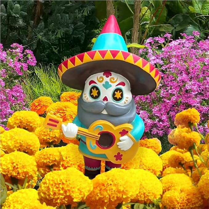 El Mariachi Day of The Dead Garden Gnome