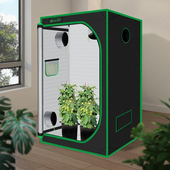 60"x60"x78" 600D Mylar Hydroponic Growing Tents for Plants Inside Reflective Grow Tent Growing Room Hydroponic System 5x5 Grow Tent