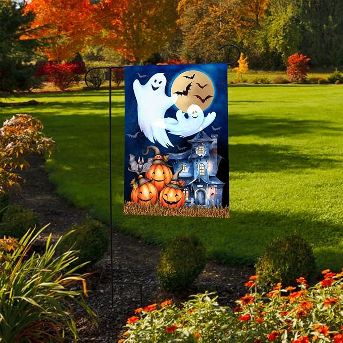 Briarwood Lane Halloween Haunting Garden Flag