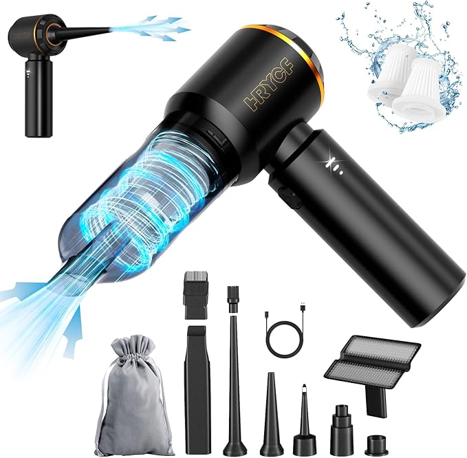 Car Vacuum Cleaner,Handheld Vacuum,20000PA High Power 4-in-1 Portable Rechargeable Vacuum Cleaner with Brushless Motor, Small Vacuum for Car & Air Blower & Pump-Black