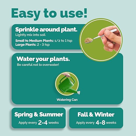 TPS NUTRIENTS Organic Indoor Plant Food, Slow Release Dry Granular Fertilizer for Indoor Houseplants (6 Ounces)