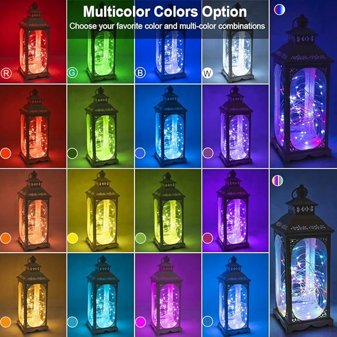 24 Multi Color Changing Fairy Lights USB Powered with Remote Control, 33ft 100 RGB LED Bright Silver Wire Starry String Lights for Christmas Tree, Wedding Party, Bedroom Holiday Décor
