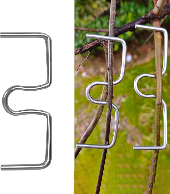 Fruit Tree Branch Puller Tying Machine Farm Tools, New Plum Tree Open Angle Pull Branch Bending Tool, Fruit Trees Branch Spreaders, Fruit Trees Branch Support 15PCS (M-5.1 inch)