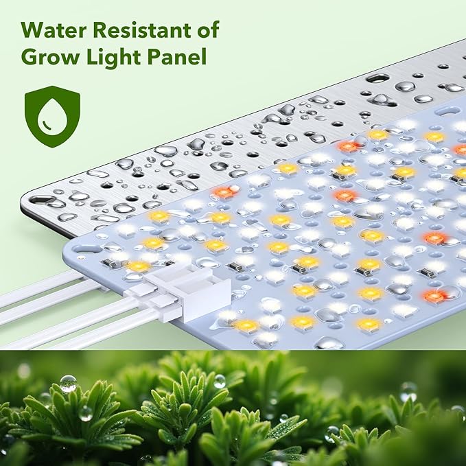 Full Spectrum 1536 LEDs Grow Lights, 100W Plant Grow Lights for Indoor Plants with Daisy Chain Function, Sunlike Spectrum,4/8/12/16/20H Timer for Seed Starting(Pack8)