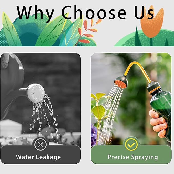 450ml Plant Watering Can Spray Bottle for Indoor Plants, Succulents, Flowers Fine Mist Squeeze Bottle for Home Gardening & Plant Care (2)