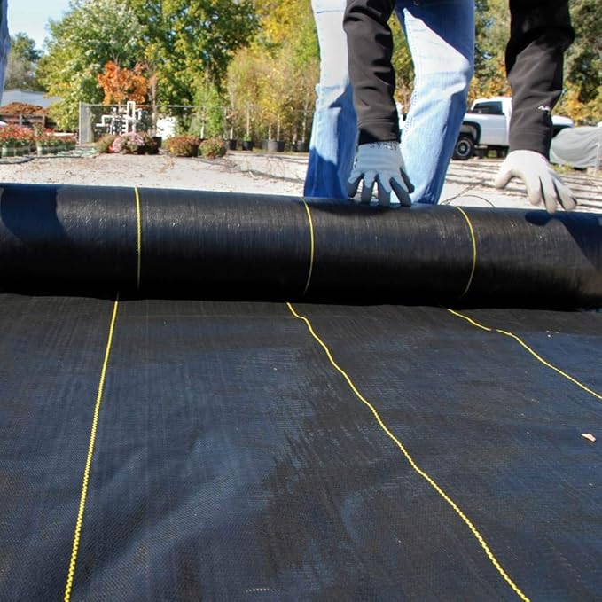 Dewitt 3ft x 300ft Sunbelt Landscape Fabric, Heavy Duty Weed Barrier & Ground Cover, Polypropylene Fabric, Industrial Grade for Lawns & Gardens, 2-Pc