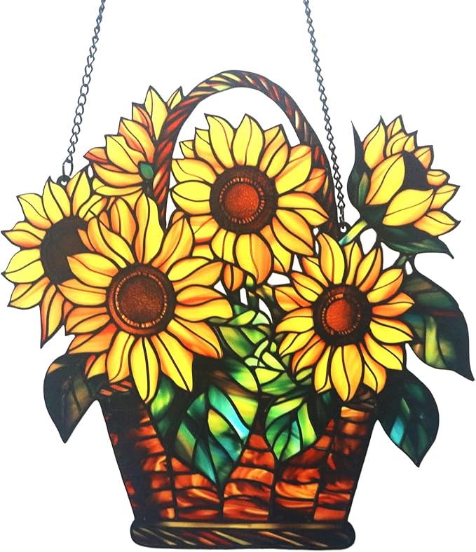 Acrylic Hanging Sunflower for Window Doors Home Decoration，Sun Catchers for Windows Hanging，Valentine's Day Mother's Day Birthday Gifts (TYU730)