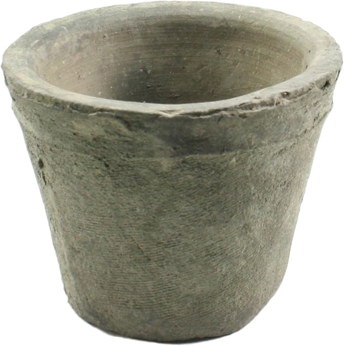 Gray Rustic Terra Cotta Planter Set of 6 | 3" Round Flower Pot
