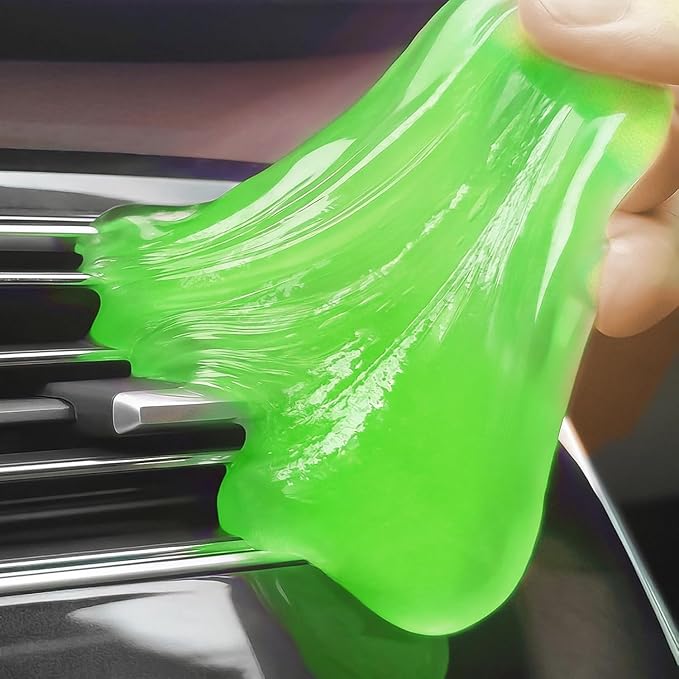Car Cleaning Gel Clean Putty Car Interior Cleaner Slime Auto Detail Tools Kit Supplies Car Accessories Christmas Stocking Stuffers Gifts for Men Women White Elephant Gifts Adults Teens (green)