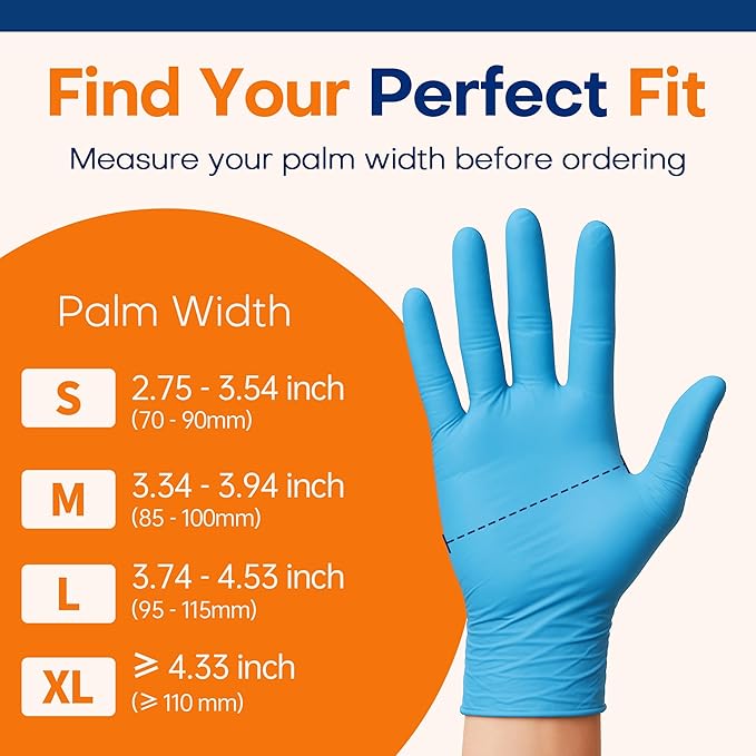 Medical Soft Max™ Nitrile Exam Gloves, 100 Count Latex-Free Powder-Free Non-Sterile Food Safe Disposable Glove, Blue