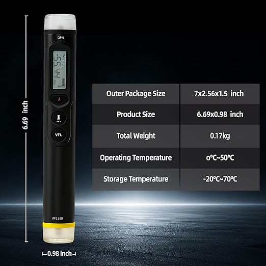 TFN 3-in-1 Fiber Optic Tester, 10KM Visual Fault Locator, Optical Power Meter with LCD Display and LED Light, Includes FC Male to LC Female Adapter for LC/FC/SC/ST
