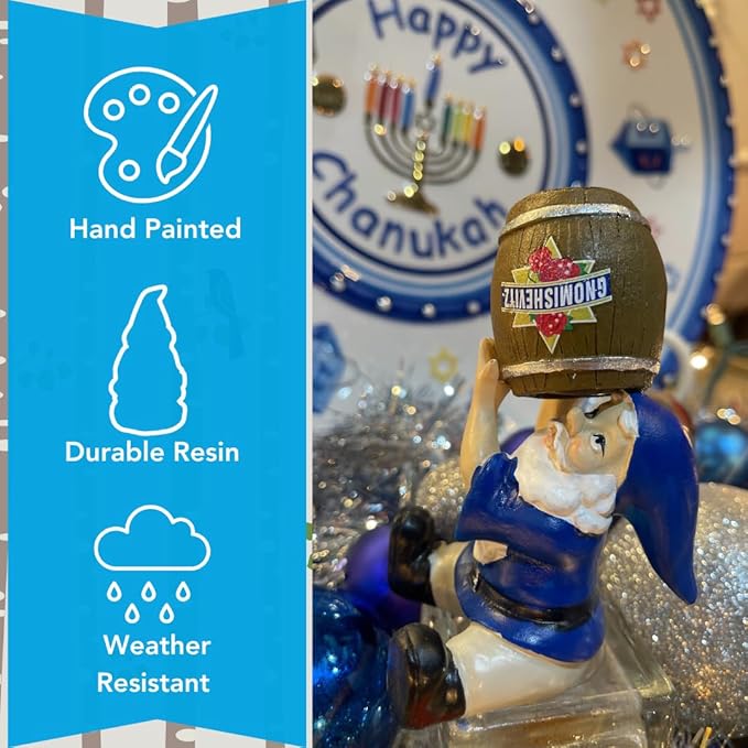 Gnometastic Mini Gnomes Drinking Gnome Statue, 4in - Funny Garden Gnomes Decorations for Yard and Outdoor - Gnomishevitz Wine Gnome for Fairy Garden, Planter Pots, Gnome Decor