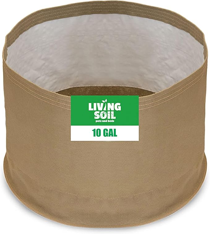 Sustainable Village Blumat Grow Bags 5 Pack - 10 Gallon Fabric Pots for Plants - Breathable Waterproof Cloth Pots with MoistureLock Technology - Promotes Strong and Healthy Roots