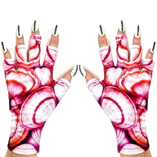 ManiGlovz - The ORIGINAL UPF 50+ UV Light Protective Nail Gloves | Gel Manicure and Anti UV Fingerless Gloves for Women | Can be Used as Sun Protection Gloves for Driving | Vitamin Sea