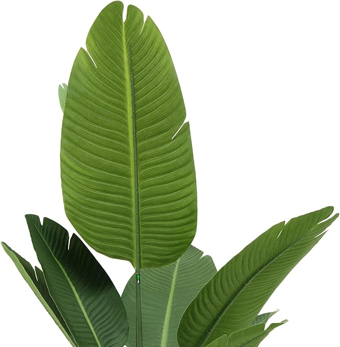 Artificial Travelers Palm Tree 5ft - Faux Tree Nearly Natural Indoor Outdoor, UV-Resistant Tall Artificial Plants, Standing Fake Plant Tree, Bird of Paradise for Home Office Living Room Decor