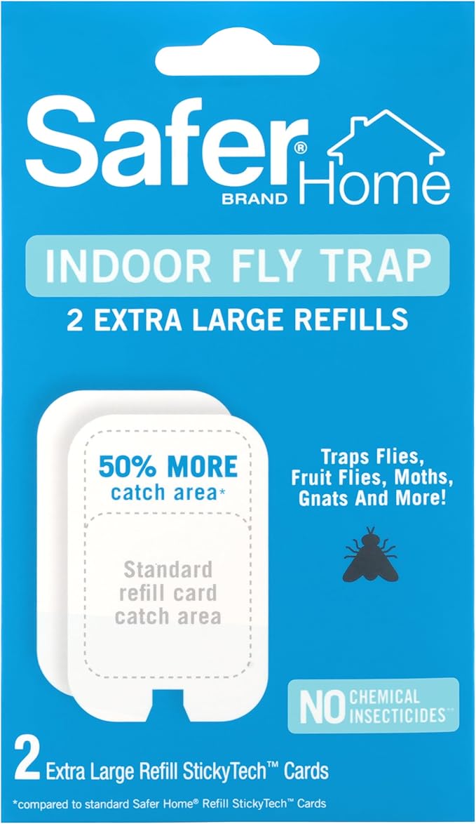 Safer Home Trap Refill Pack of Extra Large Glue Cards for SH502 Indoor Fly Trap, 2 Count