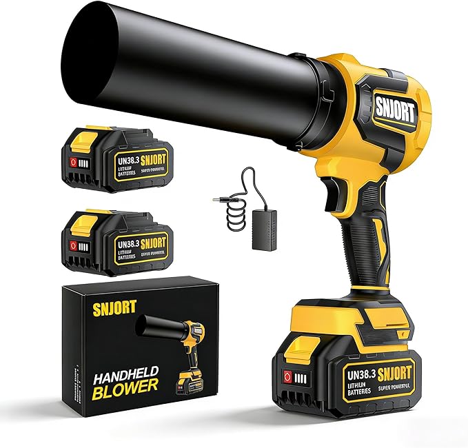 Leaf Blower Cordless with Battery and Charger，980,000 RPM Brushless Motor with Handheld Design，Lightweight for Patio, Lawn, Yard, Deck Cleaning，Birthday Gifts for Men Dad Husband