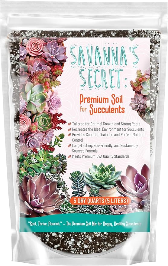 GARDENWISE Premium Organic Succulent Potting Mix – Well-Draining Indoor Plant Soil – Safe, Eco-Friendly, UV-Treated – Perfect for Succulents, Aloe, and Cacti – Handcrafted in The USA (3 Quarts)