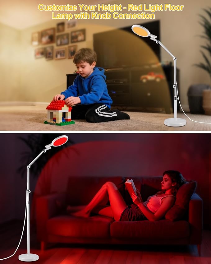 Finezeal Light Therapy Floor Lamp - 11000 Lux Full Spectrum Sun Lamp, 9 Color Temperature & 670nm Red Light, Touch/Remote Control(Need Pairing), 10 Brightness Levels LED Sunlight Lamp for Home Office