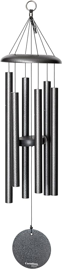 Corinthian Bells by Wind River - 30 inch Silver Vein Wind Chime for Patio, Backyard, Garden, and Outdoor Decor (Aluminum Chime) Made in The USA