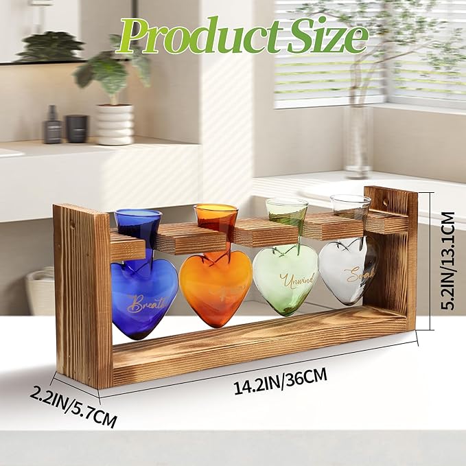 CYZglass Plants Propagation Stations Plant Terrarium Kit for Bathroom Glass Planters for Indoor Plants Bathroom Decor Accessories - Relax Soak Unwind Breathe