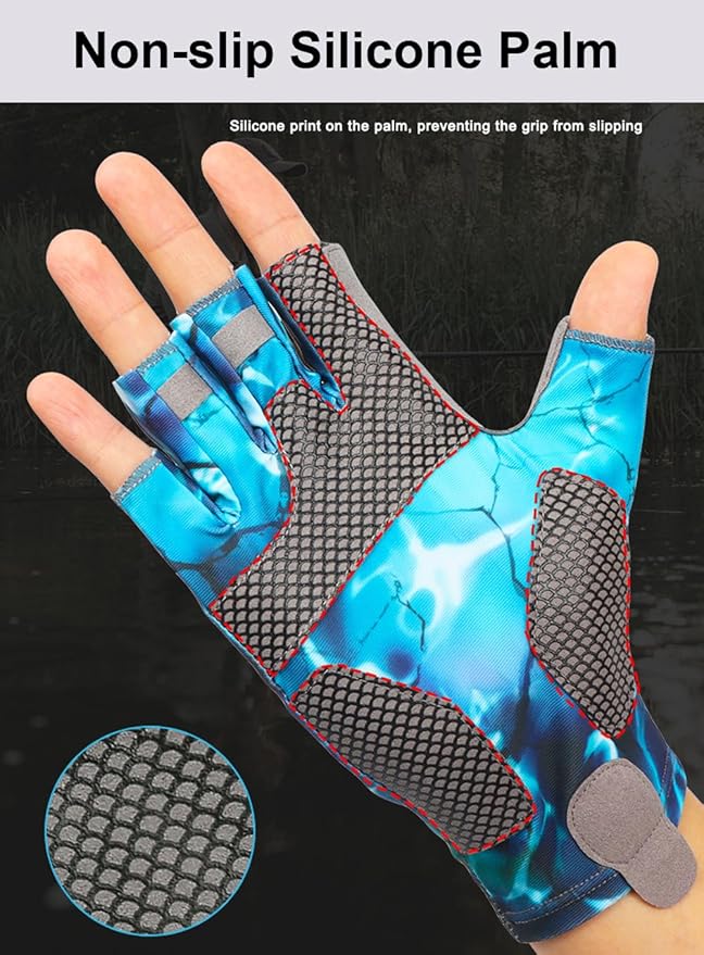 Fishing Gloves - Men & Women's UV Protection Sailing, Kayak, Paddling & Rowing Gloves