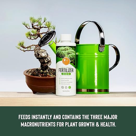 Bonsai Fertilizer by Ho Yoku - Water Soluble and Free of Odor, 3-3-3 Liquid Bonsai Food and Fast Acting for Indoor Plants
