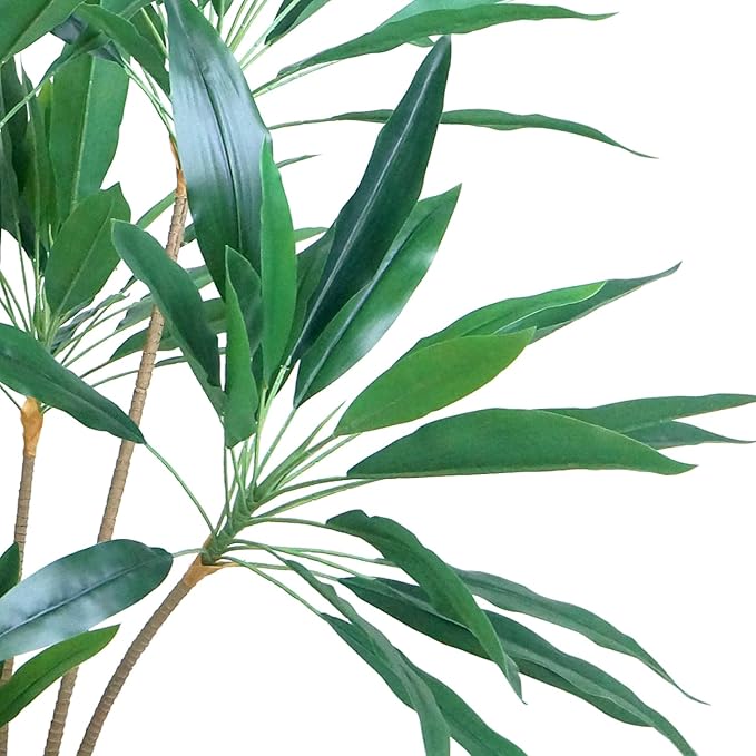 SIGNWIN Artificial Tree in Modern Granite Effect Planter, Fake Dracaena Tree Silk Trees for Indoor and Outdoor Home Decoration - 66" Overall Tall (Plant Pot Plus Tree)
