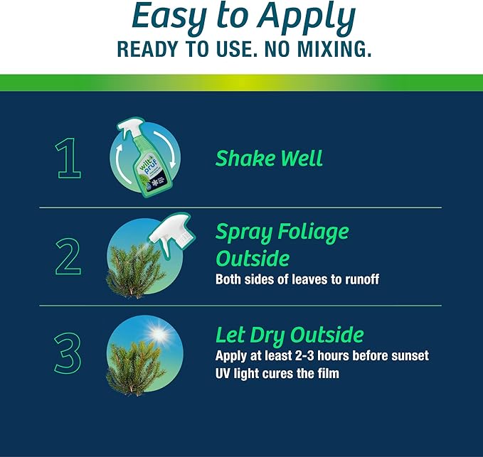 Wilt-Pruf® Original Winter Plant Protection | Ready-to-Spray | Maximum Strength Against Winter Burn/Damage | Replaces Burlap | Preserves Christmas Trees, Wreaths, Garland | Lasts up to 4 Mos | 32 oz