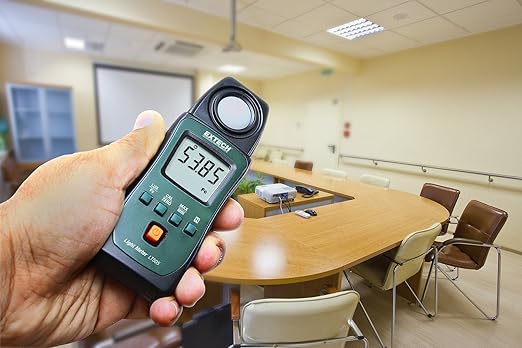 Extech LT505 Pocket Light Meter – Compact Lux & Foot-Candle Meter, Measures Ambient Light for Photography, HVAC, Workplace, and Industrial Applications, Backlit LCD Display