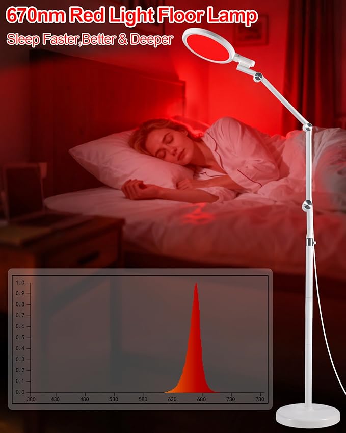 Finezeal Light Therapy Floor Lamp - 11000 Lux Full Spectrum Sun Lamp, 9 Color Temperature & 670nm Red Light, Touch/Remote Control(Need Pairing), 10 Brightness Levels LED Sunlight Lamp for Home Office