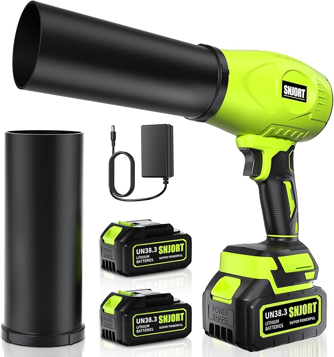 Leaf Blower Cordless with Battery and Charger, 980,000 RPM, Extended Nozzle, Lightweight Handheld,Blower for Patio Cleaning,Leaves and Dust,Birthday Gifts for Men Dad Husband