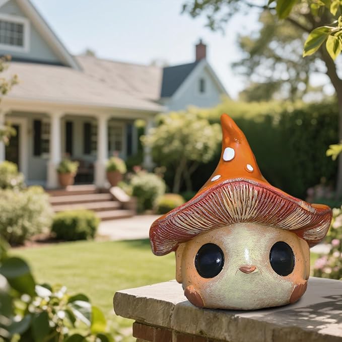 Mushroom Decor, Garden Gnomes Outdoor, Gnomes Decorations for Yard, Mushroom Decor for Home Fairy Garden Lawn Ornaments Desk Living Room