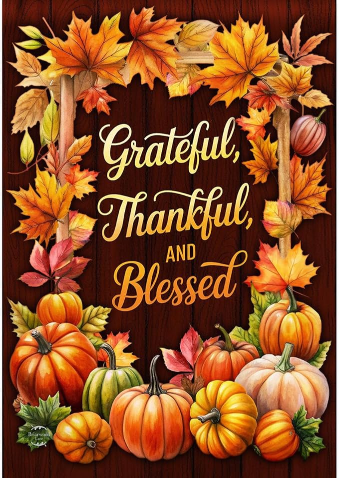 Briarwood Lane Thankful Blessings Double-Sided Garden Flag