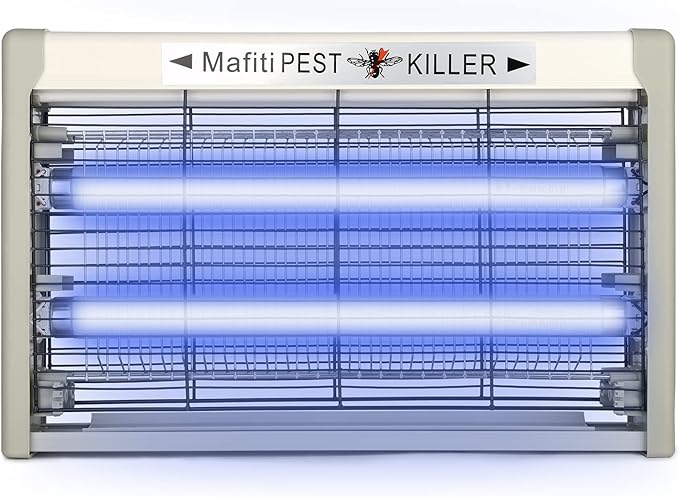mafiti Bug Zapper Fly Traps Indoor Hanging Electric Mosquito Killer 3500V Flies Mosquitoes Trap for Home Restaurants Kitchen Garden Gray