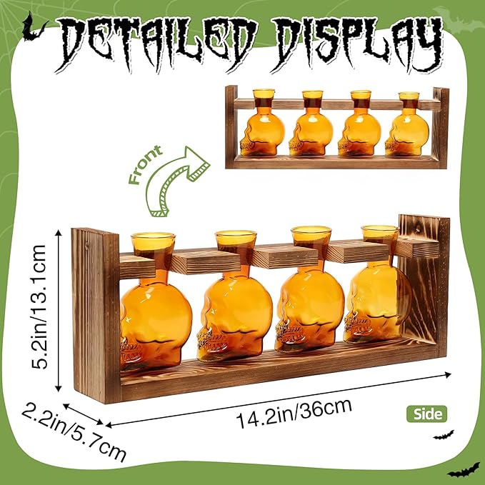 CYZglass Plant Propagation Stations Halloween Skull Plant Terrarium Kit Glass Vases Gift for Father Air Planter Home Office Decor