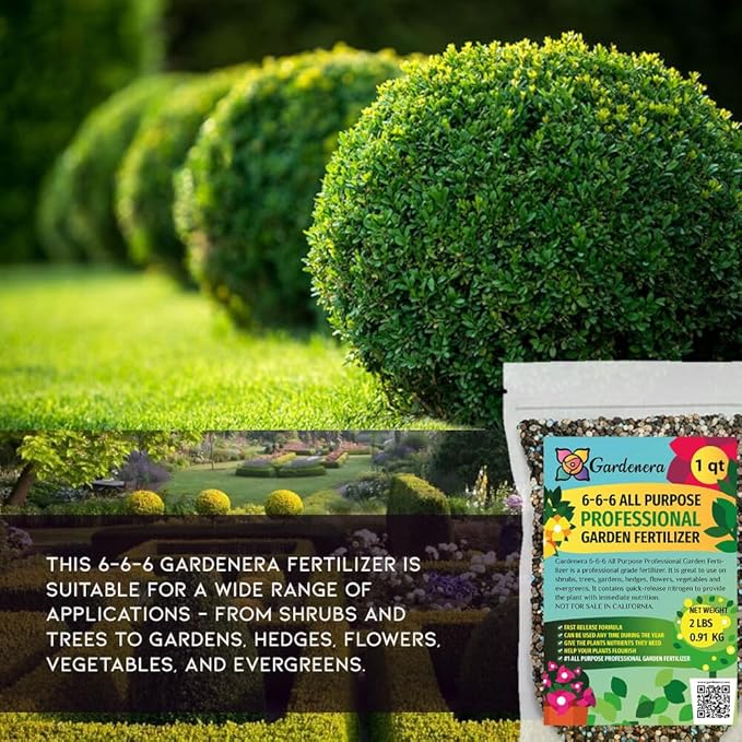 Gardenera 6-6-6 All-Purpose Professional Plant Food Fertilizer | Ideal for Winter Care & Spring Feeding, Perfect Balanced NPK for Indoor and Outdoor Plants [8 OZ]