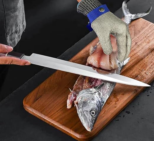 ANSI A9 Cut Resistant Gloves, Upgrade 2.0Food Grade 316Stainless Steel Wire Mesh Metal Gloves,Cutting Gloves Kitchen, Oyster Shucking, Fillet Cutting,Meat Cutting and Metal Processing(XL-1PCS)
