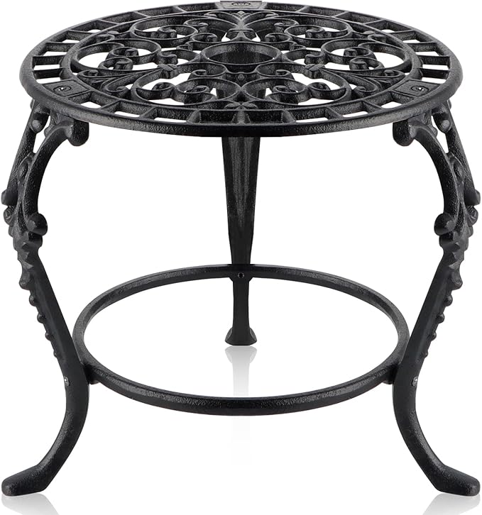 MOLIGOU Cast Iron Plant Stand, Heavy Duty Flower Pot Stand, Potted Plant Holder for Living Room, Bedroom, Entryway